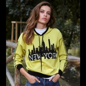 Falconeri New York 100% cashmere sweater hoodie